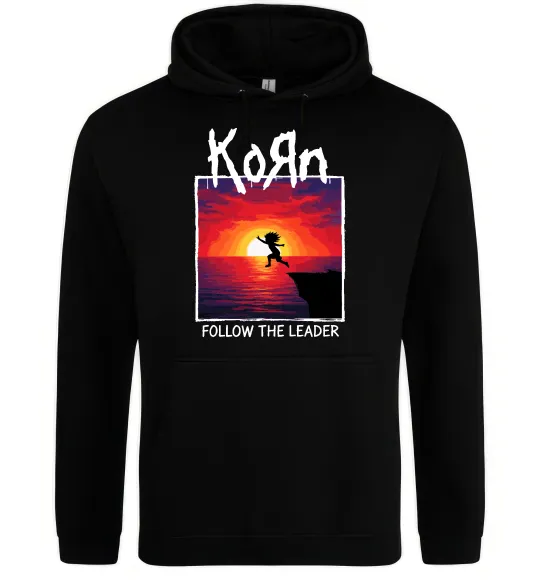 Мужская толстовка (худи) Korn follow the leader Черный фото