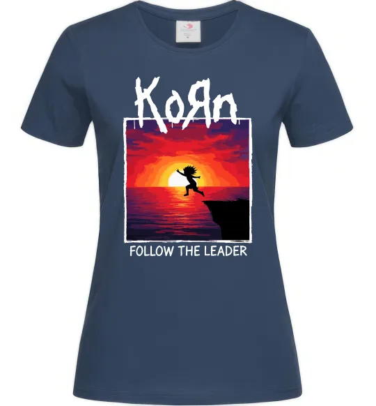 Жіноча футболка Korn follow the leader Темно-синій фото
