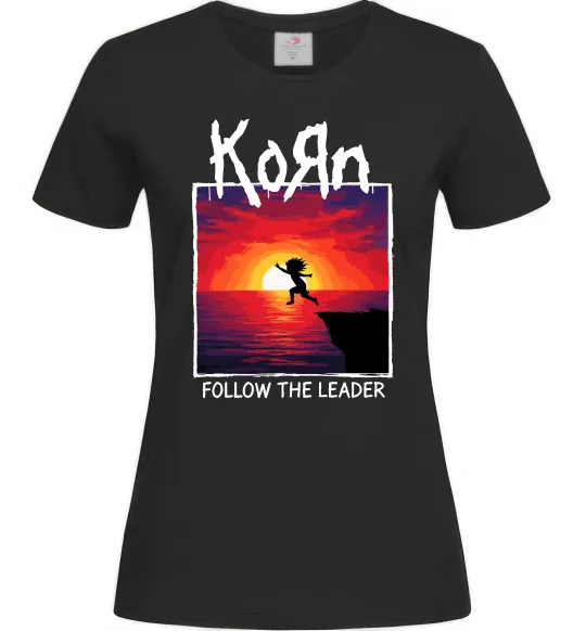 Жіноча футболка Korn follow the leader Чорний фото
