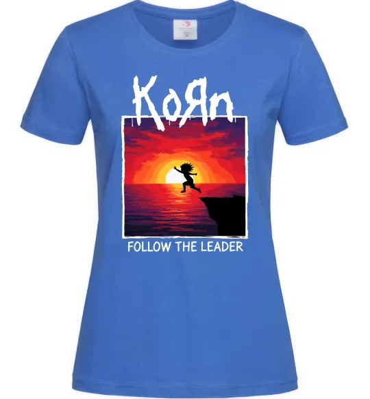 Жіноча футболка Korn follow the leader Яскраво-синій фото