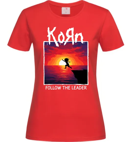 Жіноча футболка Korn follow the leader Червоний фото