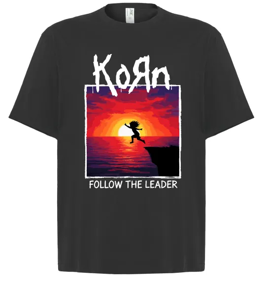 Футболка Оверсайз Korn follow the leader Черный фото