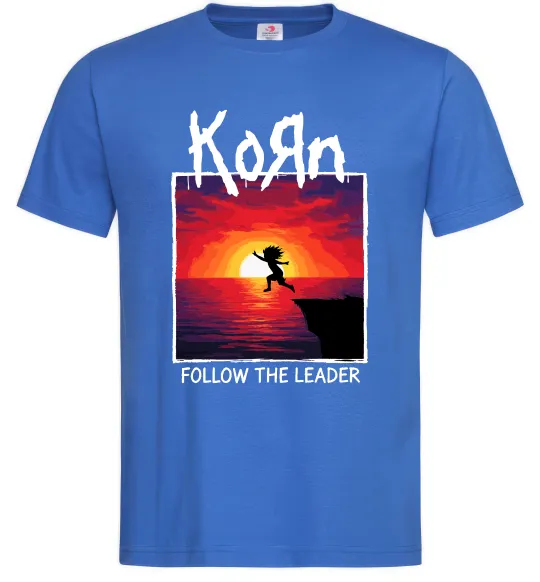 Мужская футболка Korn follow the leader Ярко-синий фото