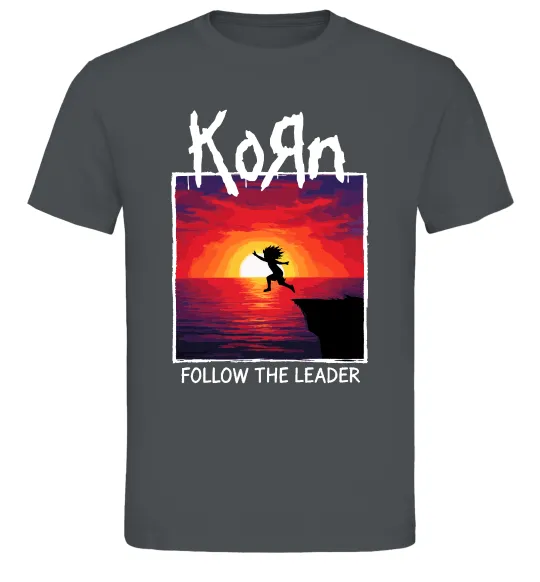 Мужская футболка Korn follow the leader Графит фото