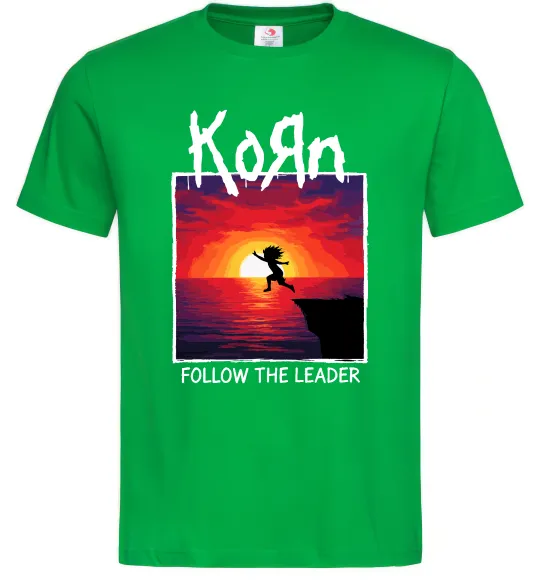 Мужская футболка Korn follow the leader Зеленый фото