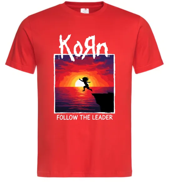 Мужская футболка Korn follow the leader Красный фото