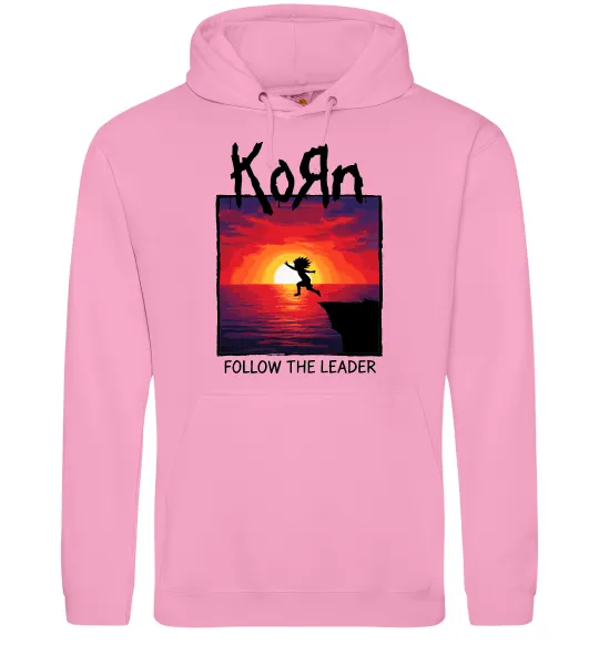 Женская толстовка (худи) Korn follow the leader Розовый фото