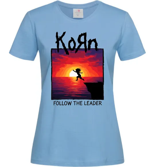 Жіноча футболка Korn follow the leader Блакитний фото