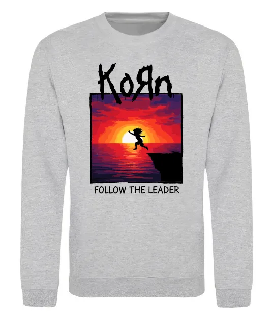 Свитшот Korn follow the leader Серый меланж фото