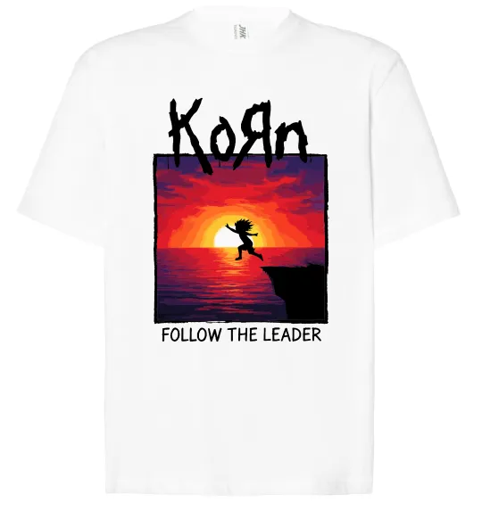 Футболка Оверсайз Korn follow the leader Белый фото