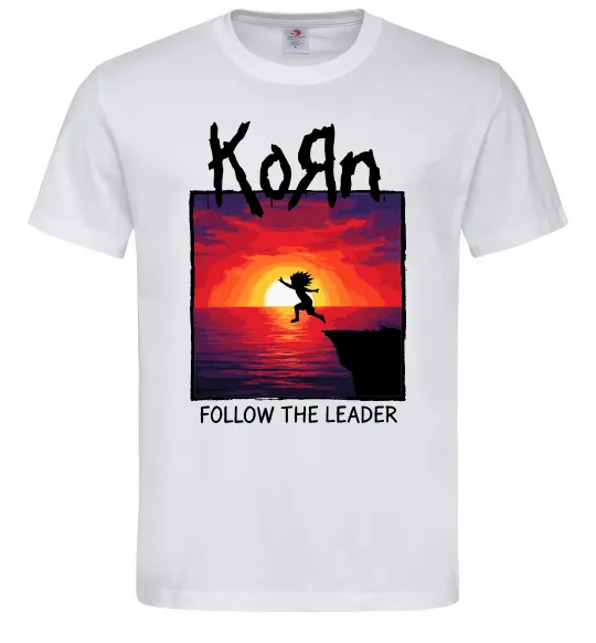 Мужская футболка Korn follow the leader Белый фото