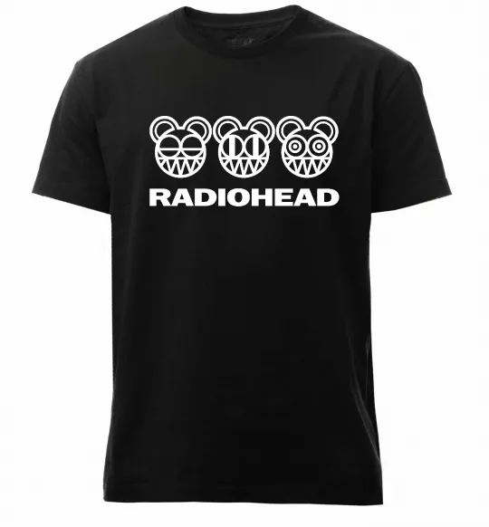 Чоловіча преміум футболка Radiohead logo Чорний фото