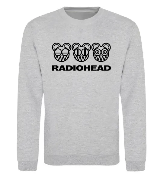 Світшот Radiohead logo Сірий меланж фото