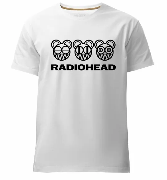 Чоловіча преміум футболка Radiohead logo Білий фото