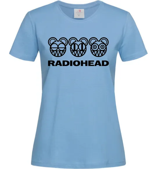 Жіноча футболка Radiohead logo Блакитний фото