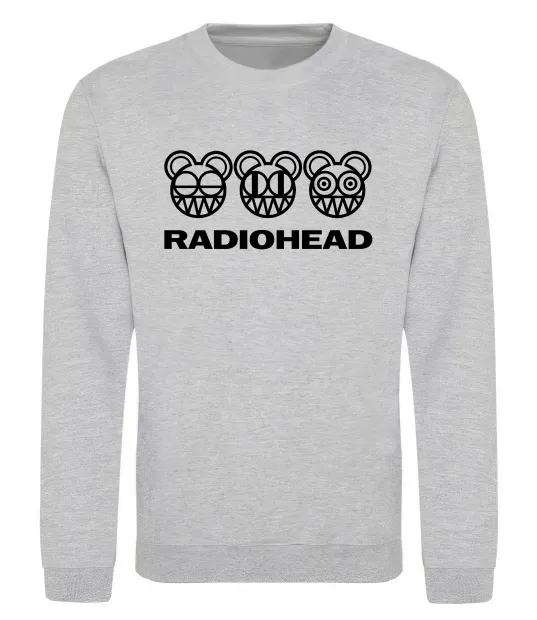 Світшот Radiohead logo Сірий меланж фото