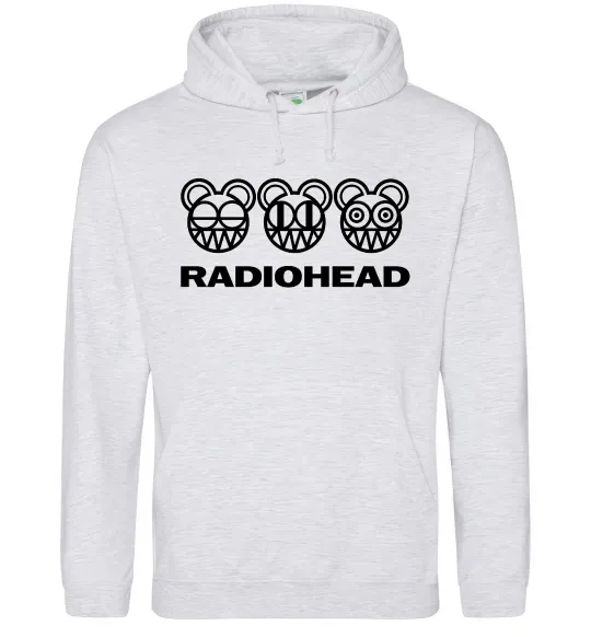Чоловіча толстовка (худі) Radiohead logo Сірий меланж фото