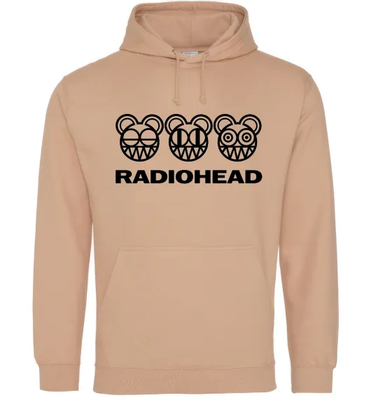 Женская толстовка (худи) Radiohead logo Песочный фото