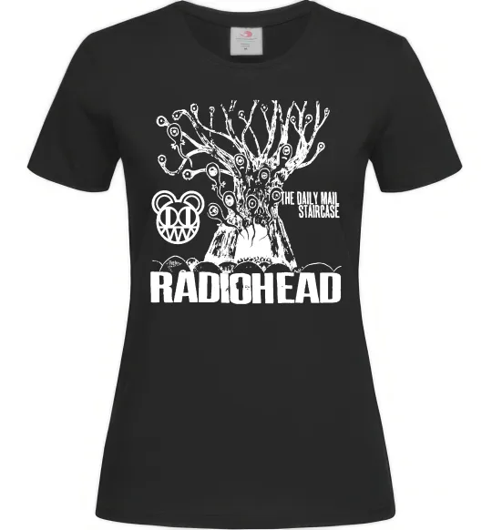 Жіноча футболка Daily mail staircase Radiohead Чорний фото