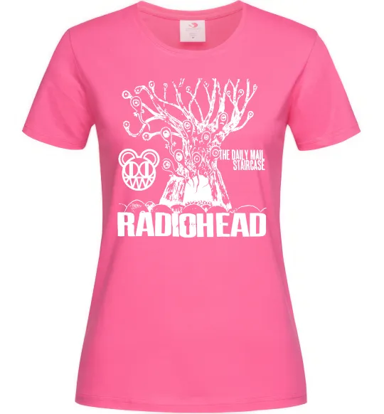 Жіноча футболка Daily mail staircase Radiohead Яскраво-рожевий фото