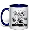 Чашка з кольоровою ручкою Daily mail staircase Radiohead Глибокий темно-синій фото