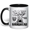 Чашка з кольоровою ручкою Daily mail staircase Radiohead Чорний фото