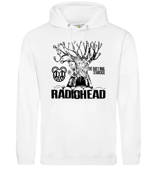 Чоловіча толстовка (худі) Daily mail staircase Radiohead Білий фото