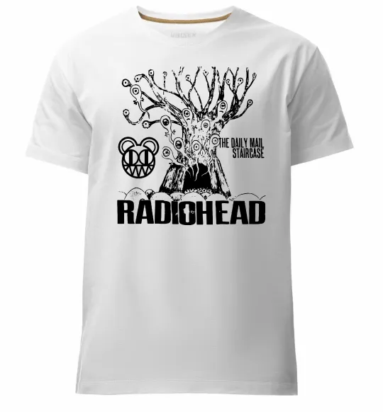 Чоловіча преміум футболка Daily mail staircase Radiohead Білий фото