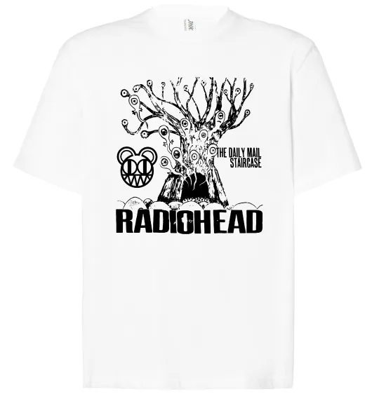 Футболка Оверсайз Daily mail staircase Radiohead Білий фото