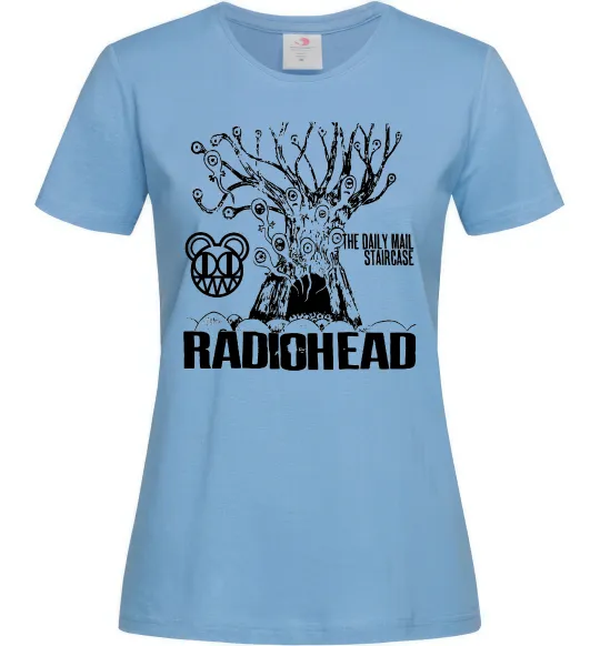 Жіноча футболка Daily mail staircase Radiohead Блакитний фото