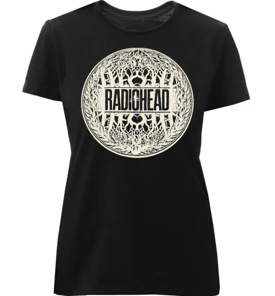 Жіноча преміум футболка Radiohead art Чорний фото