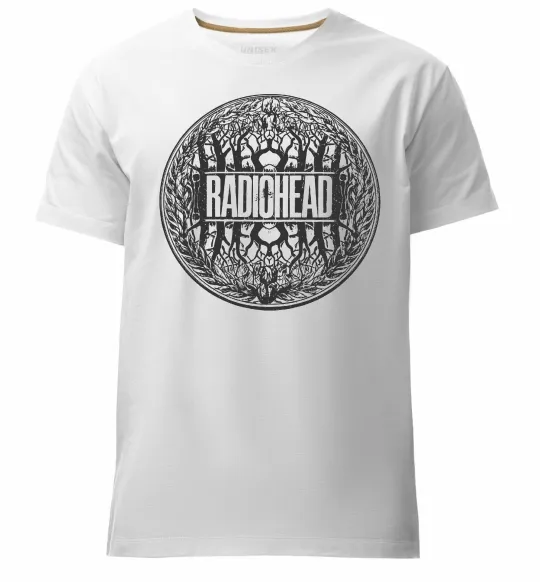 Чоловіча преміум футболка Radiohead art Білий фото