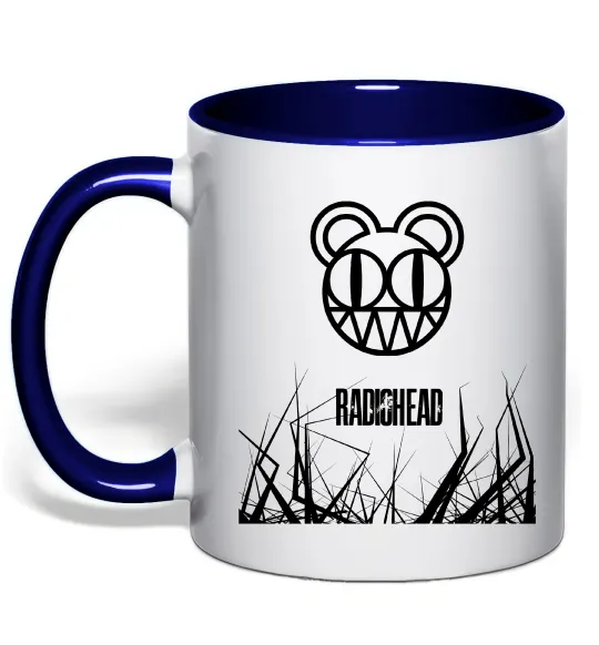 Чашка з кольоровою ручкою Radiohead Глибокий темно-синій фото
