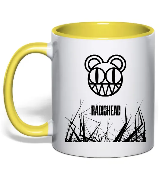 Чашка з кольоровою ручкою Radiohead Лимонний фото