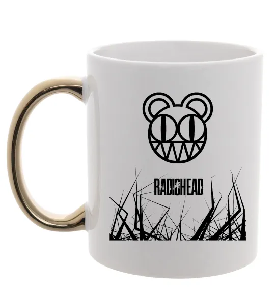 Чашка з кольоровою ручкою Radiohead Золото фото