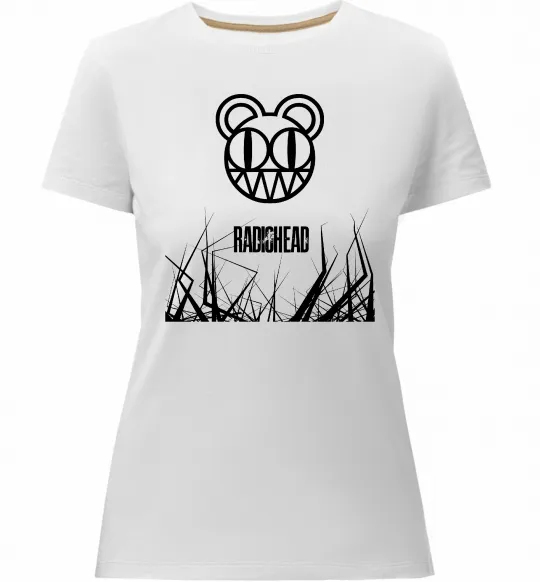Жіноча преміум футболка Radiohead Білий фото