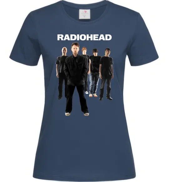 Жіноча футболка Radiohead band Темно-синій фото