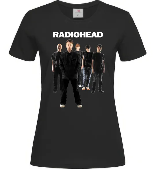 Жіноча футболка Radiohead band Чорний фото