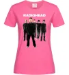 Жіноча футболка Radiohead band Яскраво-рожевий фото