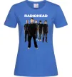 Жіноча футболка Radiohead band Яскраво-синій фото