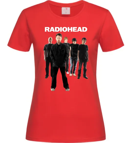 Жіноча футболка Radiohead band Червоний фото