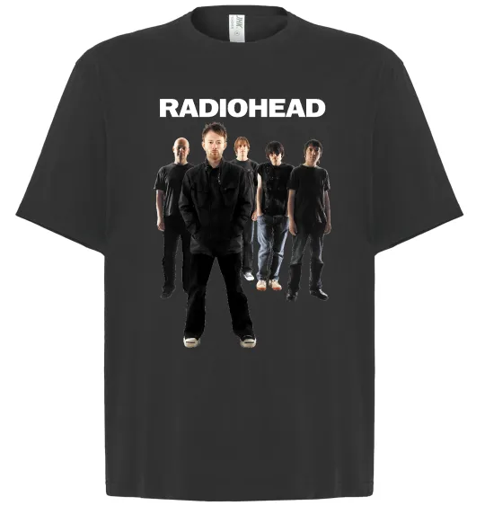 Футболка Оверсайз Radiohead band Черный фото