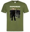 Чоловіча футболка Radiohead band Оливковий фото