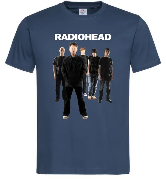 Чоловіча футболка Radiohead band Темно-синій фото