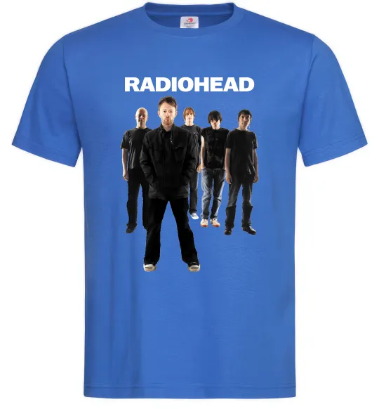 Чоловіча футболка Radiohead band Яскраво-синій фото
