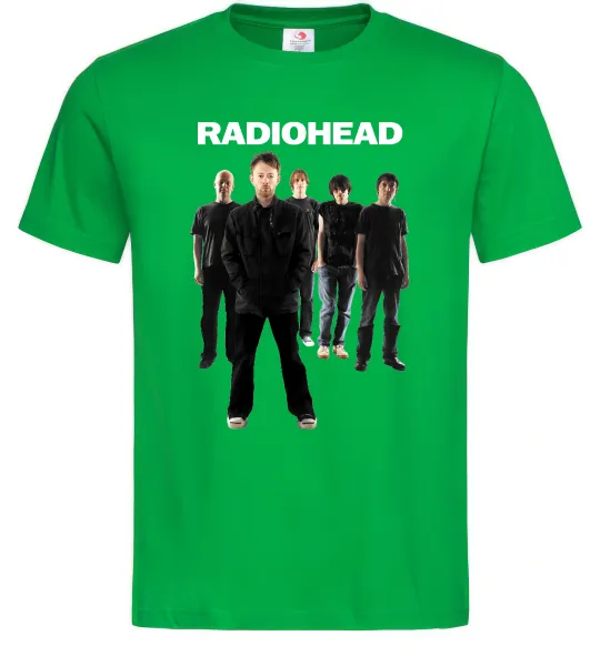 Чоловіча футболка Radiohead band Зелений фото