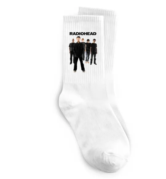 Носки Radiohead band Белый фото