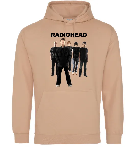 Женская толстовка (худи) Radiohead band Песочный фото