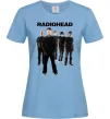Жіноча футболка Radiohead band Блакитний фото