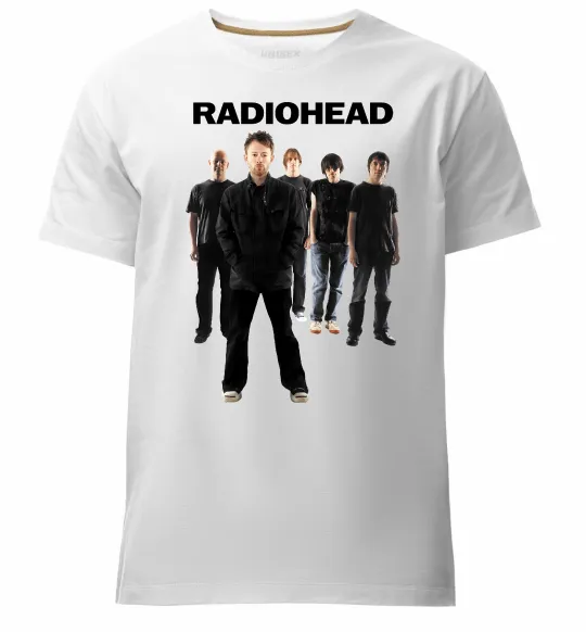 Чоловіча преміум футболка Radiohead band Білий фото
